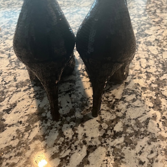 Kurt Geiger Dolly Black Sequin Bow Heels 40 / 10 - Picture 4 of 9